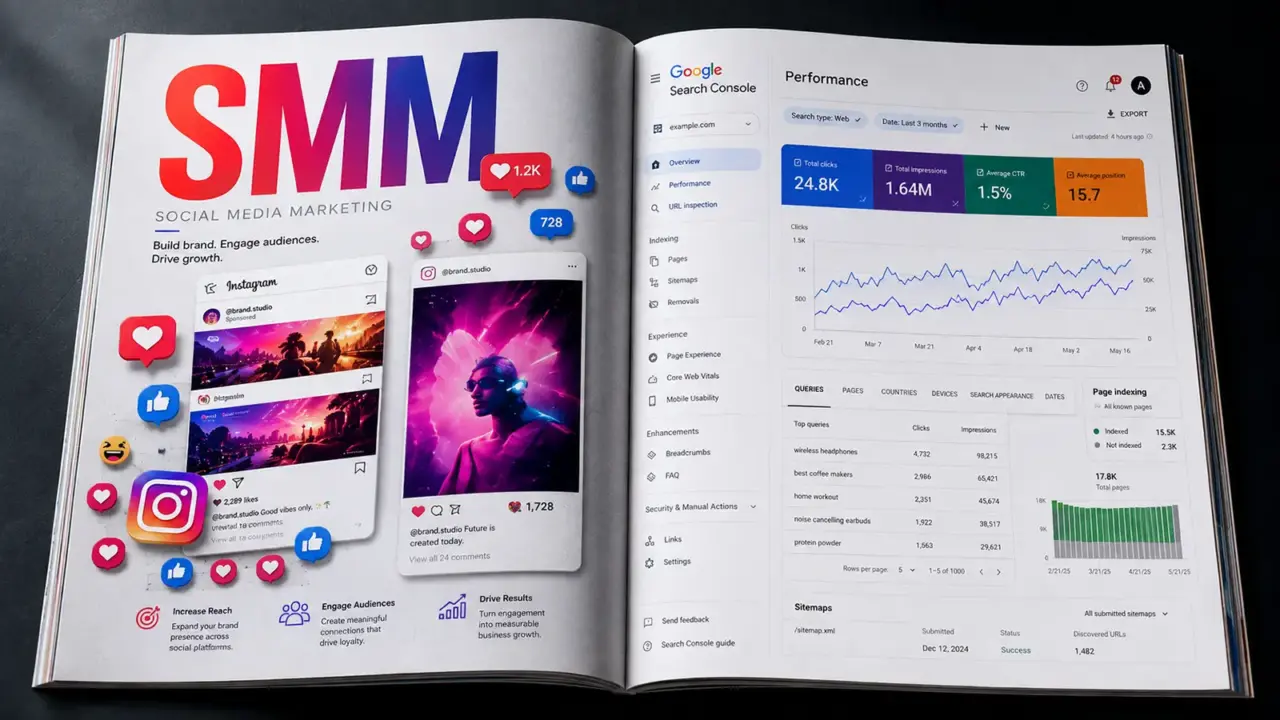 Google Search Console для SMM: як аналізувати видимість Instagram, TikTok і YouTube у пошуку